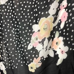 Floral & Polkadot Sheer Scarf